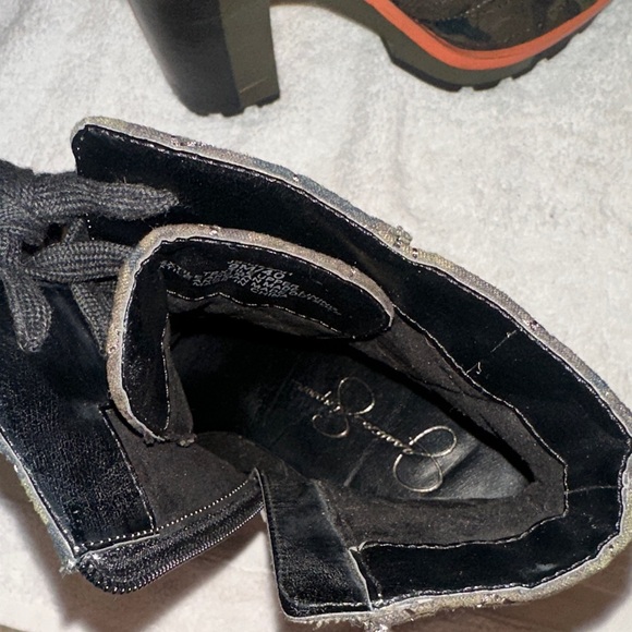 Jessica Simpson Camouflage Peep-Toe Ankle Boots size 9 - Picture 9 of 9
